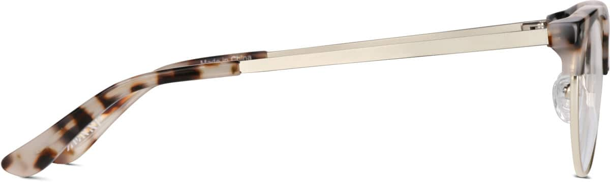 Side view of Browline Glasses 7822035 in Ivory Tortoiseshell