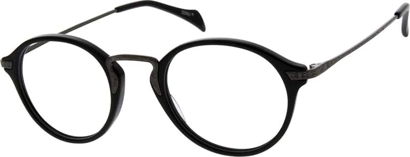 Angle view of Round Glasses 782221 in Black