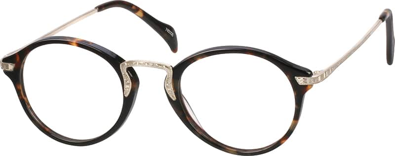 Angle view of Round Glasses 782225 in Tortoiseshell