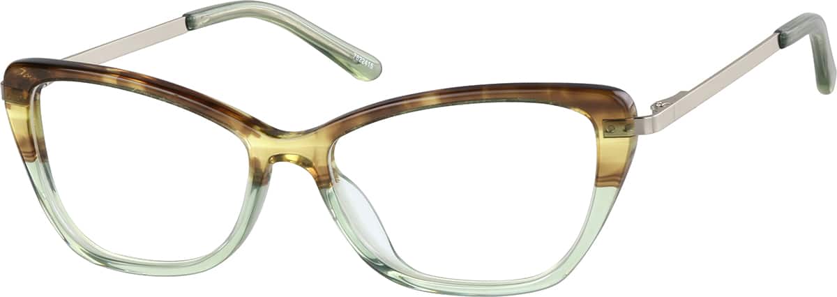 Angle view of Cat-Eye Glasses 7822415 in Amber