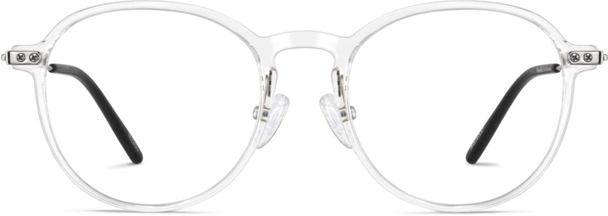 Front view of Round Glasses 7822623 in Clear