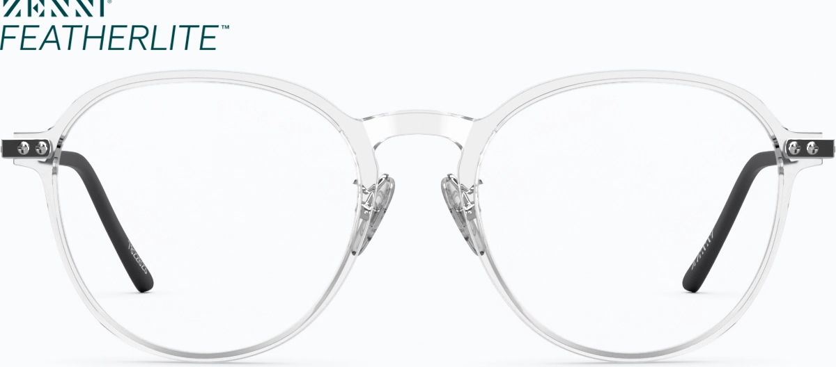 Front view of Round Glasses 7822623 in Clear thumbnail