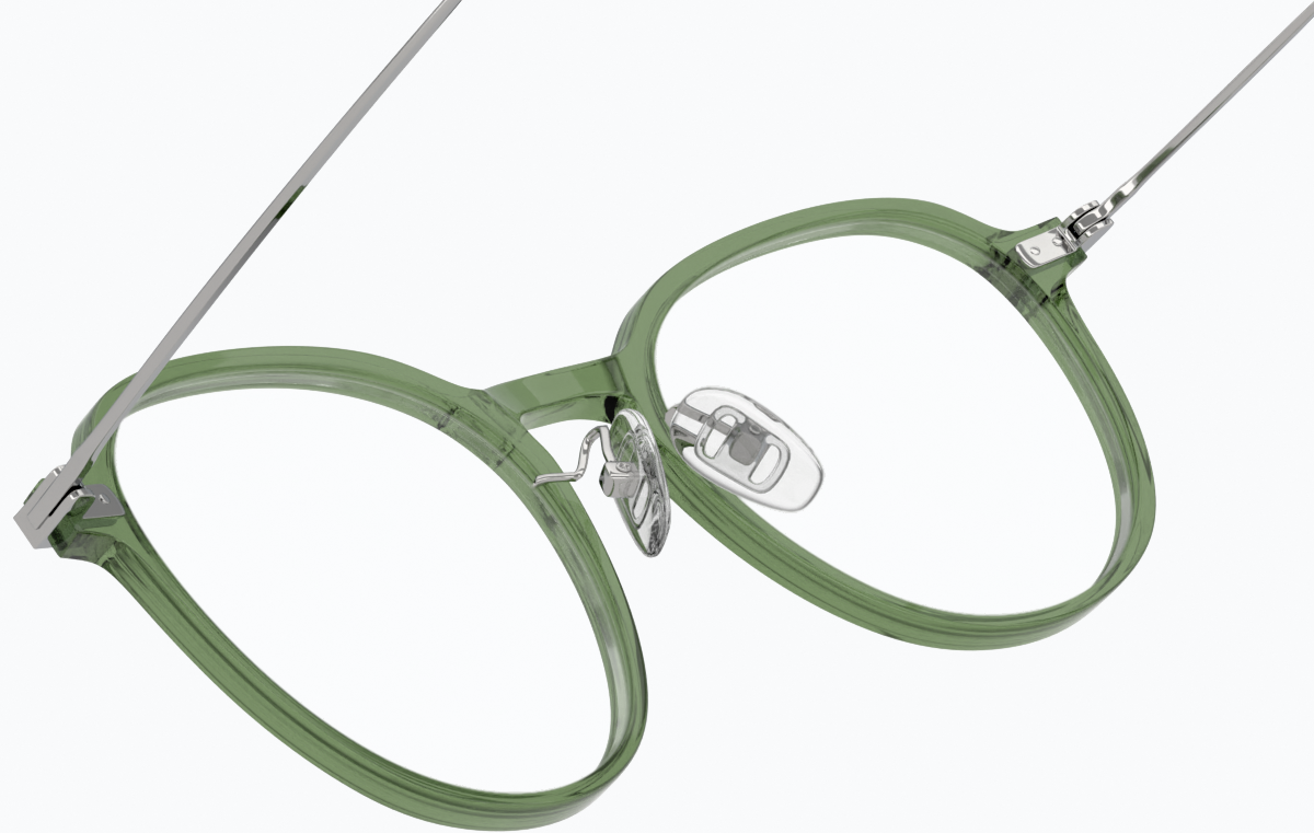 See-through view of Round Glasses 7822624 in Green thumbnail