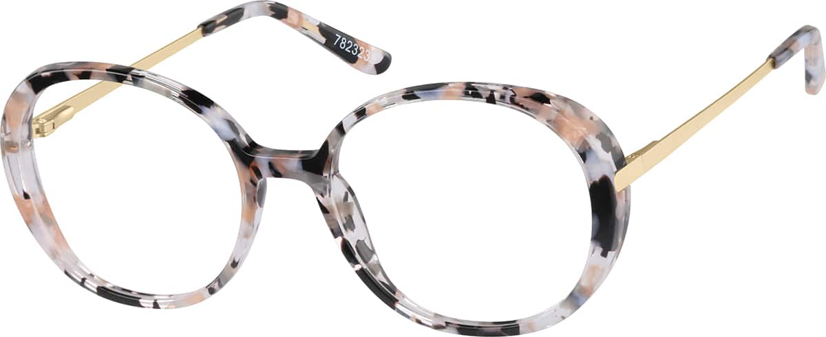 Angle view of Oval Glasses 7823239 in Pink Quartz