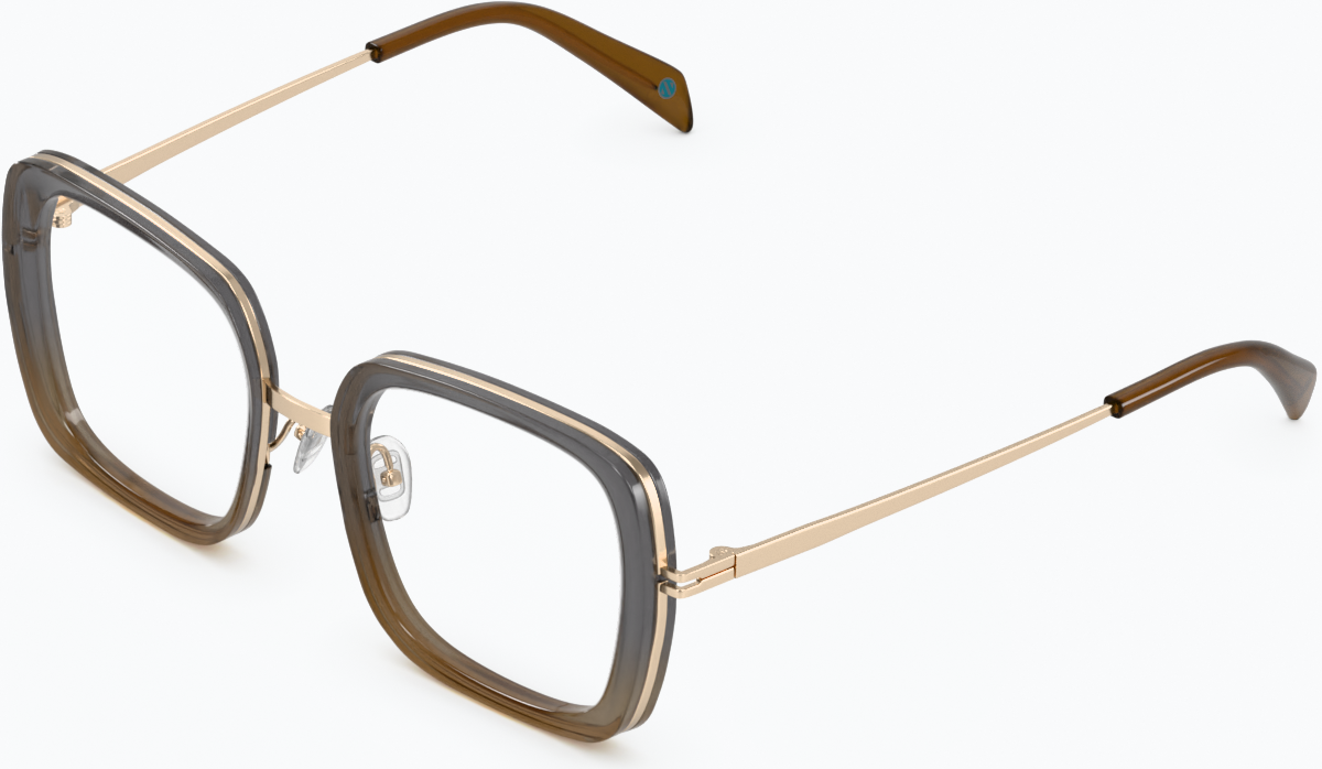 Angle view of Square Glasses 7823512 in Grey thumbnail