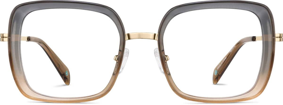 Front view of Square Glasses 7823512 in Grey