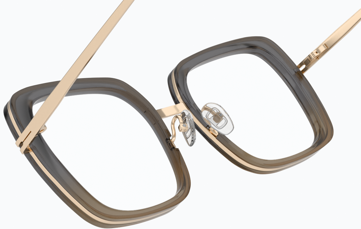 See-through view of Square Glasses 7823512 in Grey thumbnail