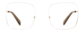 Front view of Square Glasses 7823512 in Grey thumbnail