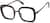 Angle view of Square Glasses 7823518 in Red thumbnail