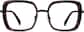 Front view of Square Glasses 7823518 in Red thumbnail