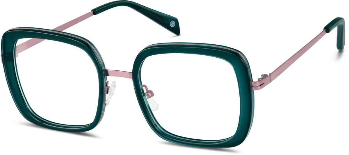 Angle view of Square Glasses 7823524 in Ocean