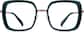 Front view of Square Glasses 7823524 in Ocean thumbnail