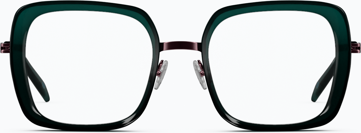 Front view of Square Glasses 7823524 in Ocean thumbnail