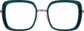 Front view of Square Glasses 7823524 in Ocean thumbnail
