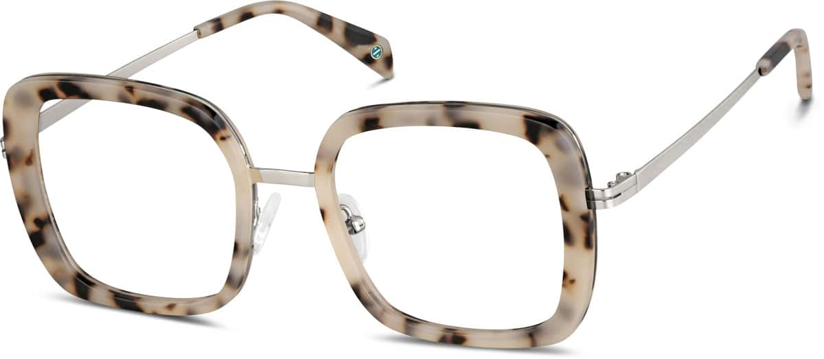 Angle view of Square Glasses 7823535 in Ivory Tortoiseshell