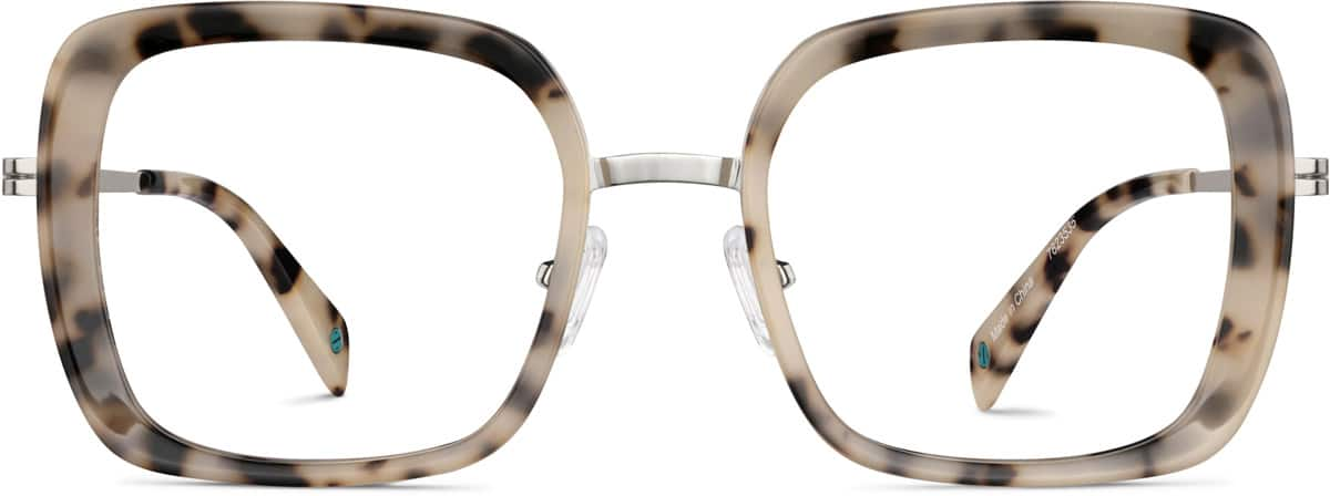 Front view of Square Glasses 7823535 in Ivory Tortoiseshell