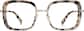Front view of Square Glasses 7823535 in Ivory Tortoiseshell thumbnail
