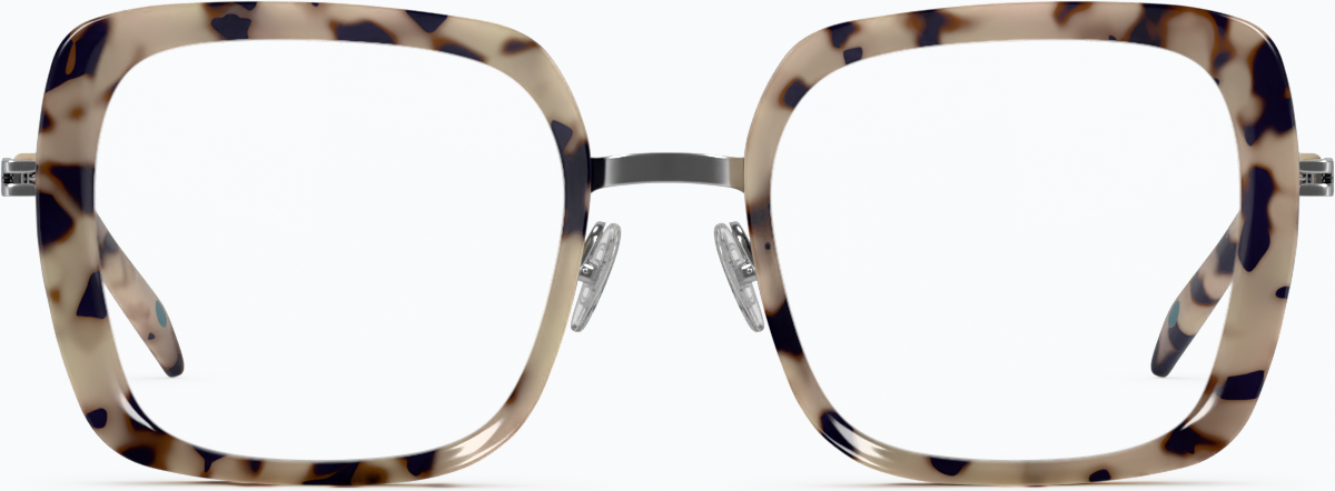 Front view of Square Glasses 7823535 in Ivory Tortoiseshell thumbnail