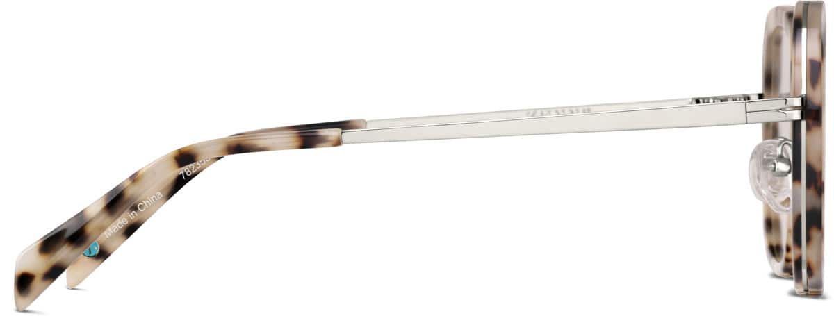 Side view of Square Glasses 7823535 in Ivory Tortoiseshell