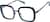 Angle view of Square Glasses 7823539 in Blue thumbnail