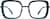 Front view of Square Glasses 7823539 in Blue thumbnail