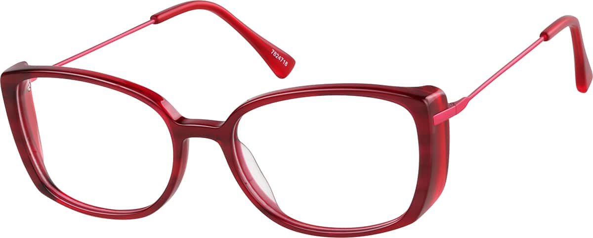 Angle view of Rectangle Glasses 7824718 in Cherry