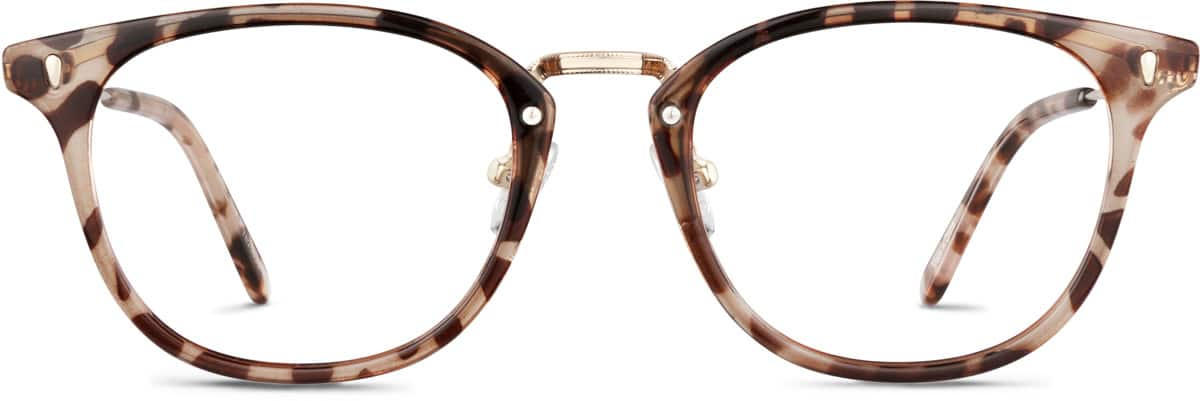 Front view of Square Glasses 7825025 in Tortoiseshell