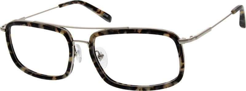 Angle view of Rectangle Glasses 782535 in Silver