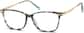 Angle view of Rectangle Glasses 7825512 in Marble thumbnail