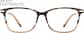 Front view of Rectangle Glasses 7825525 in Tortoiseshell thumbnail