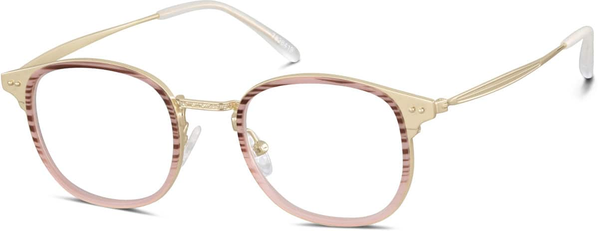 Angle view of Square Glasses 7826419 in Gold