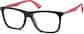 Angle view of No. 10 Glasses 7826721 in Black thumbnail
