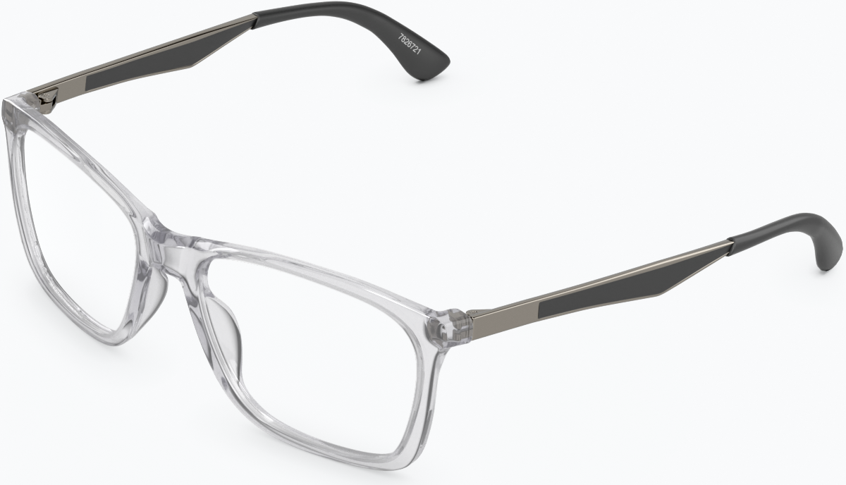 Angle view of No. 10 Glasses 7826723 in Clear thumbnail