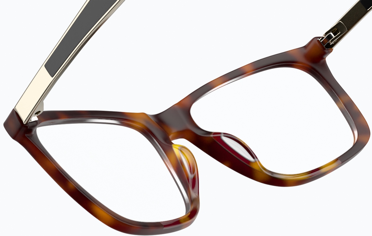See-through view of No. 10 Glasses 7826725 in Tortoiseshell thumbnail