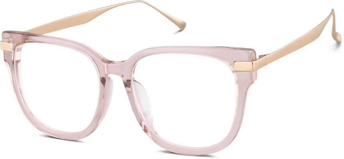 Angle view of Square Glasses 7827419 in Pink