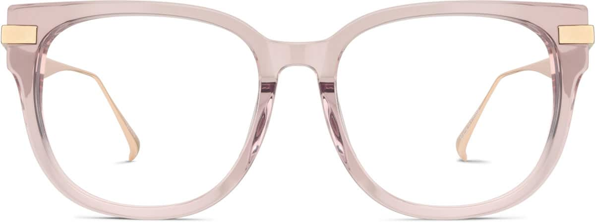 Front view of Square Glasses 7827419 in Pink