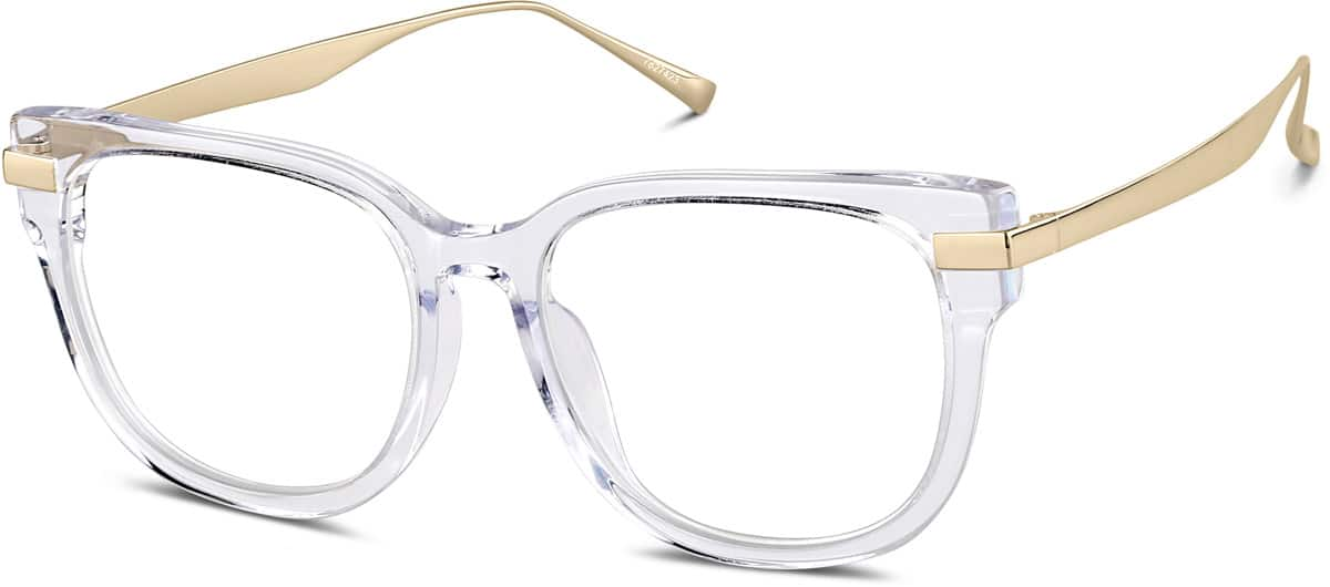 Angle view of Square Glasses 7827423 in Clear