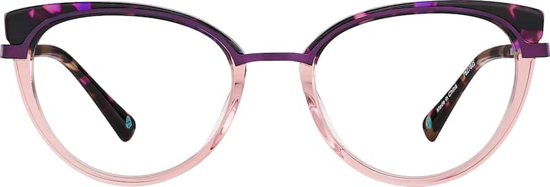 Berry Tortoiseshell Cat-Eye Glasses