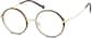 Angle view of Round Glasses 7827915 in Brown thumbnail