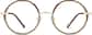 Front view of Round Glasses 7827915 in Brown thumbnail