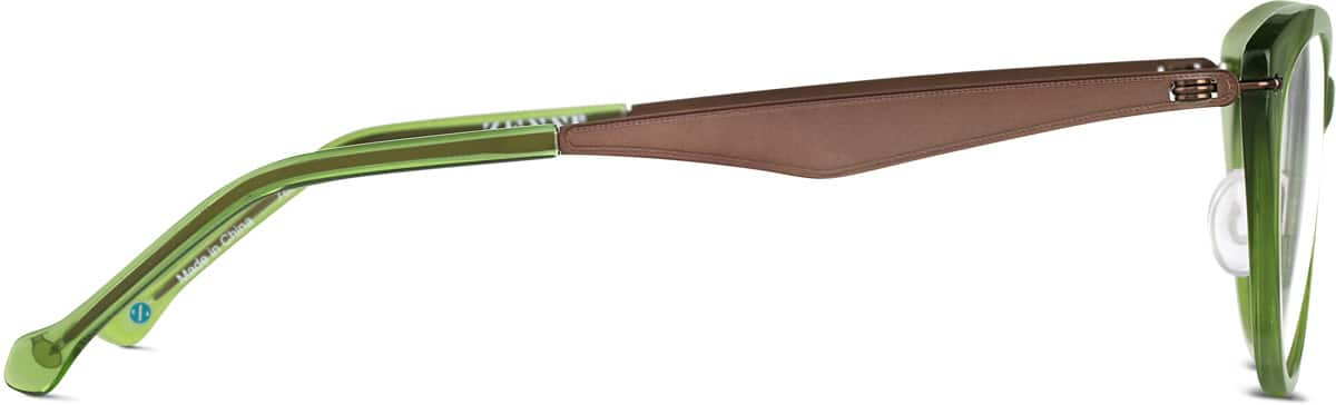 Side view of Cat-Eye Glasses 7828024 in Green