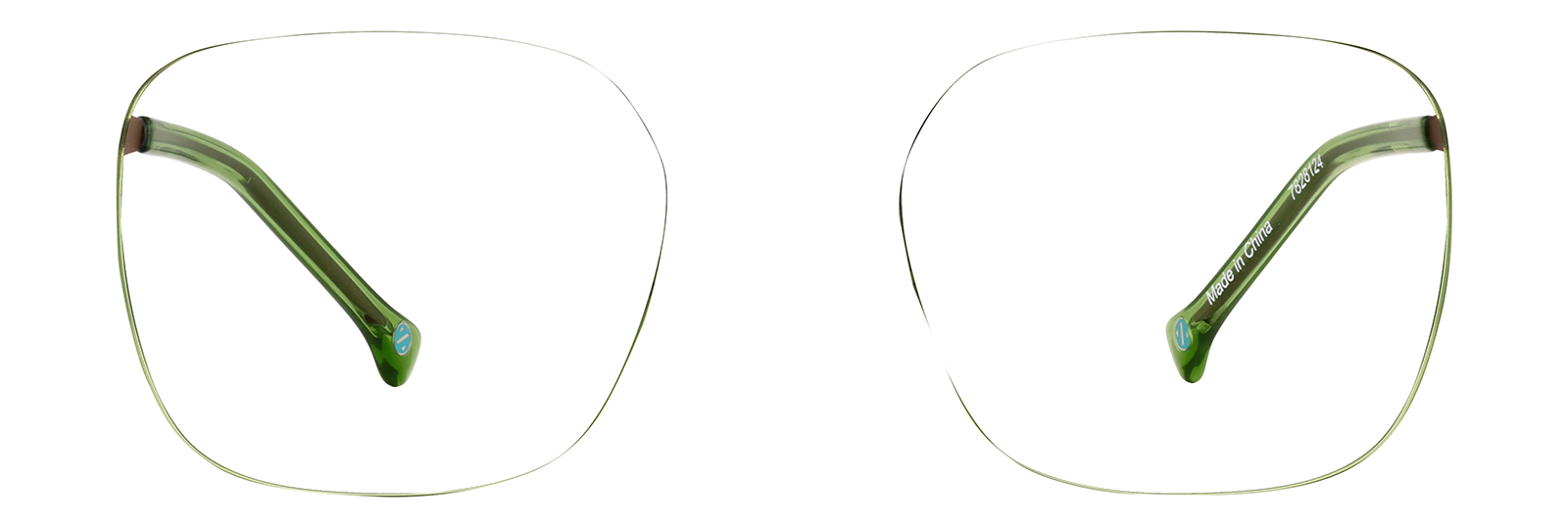 Green Square Glasses #7828124 | Zenni Optical