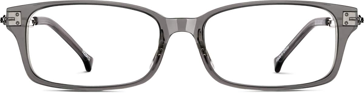 Front view of Rectangle Glasses 7828412 in Dark Gray