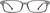 Front view of Rectangle Glasses 7828412 in Dark Gray thumbnail