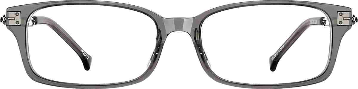Dark Gray Rectangle Glasses