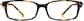 Front view of Rectangle Glasses 7828425 in Tortoiseshell thumbnail