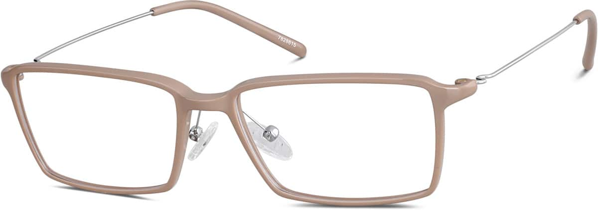 Angle view of Rectangle Glasses 7828615 in Beige