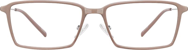 Beige Rectangle Glasses