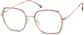 Angle view of Geometric Glasses 7828719 in Pink thumbnail