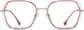 Front view of Geometric Glasses 7828719 in Pink thumbnail